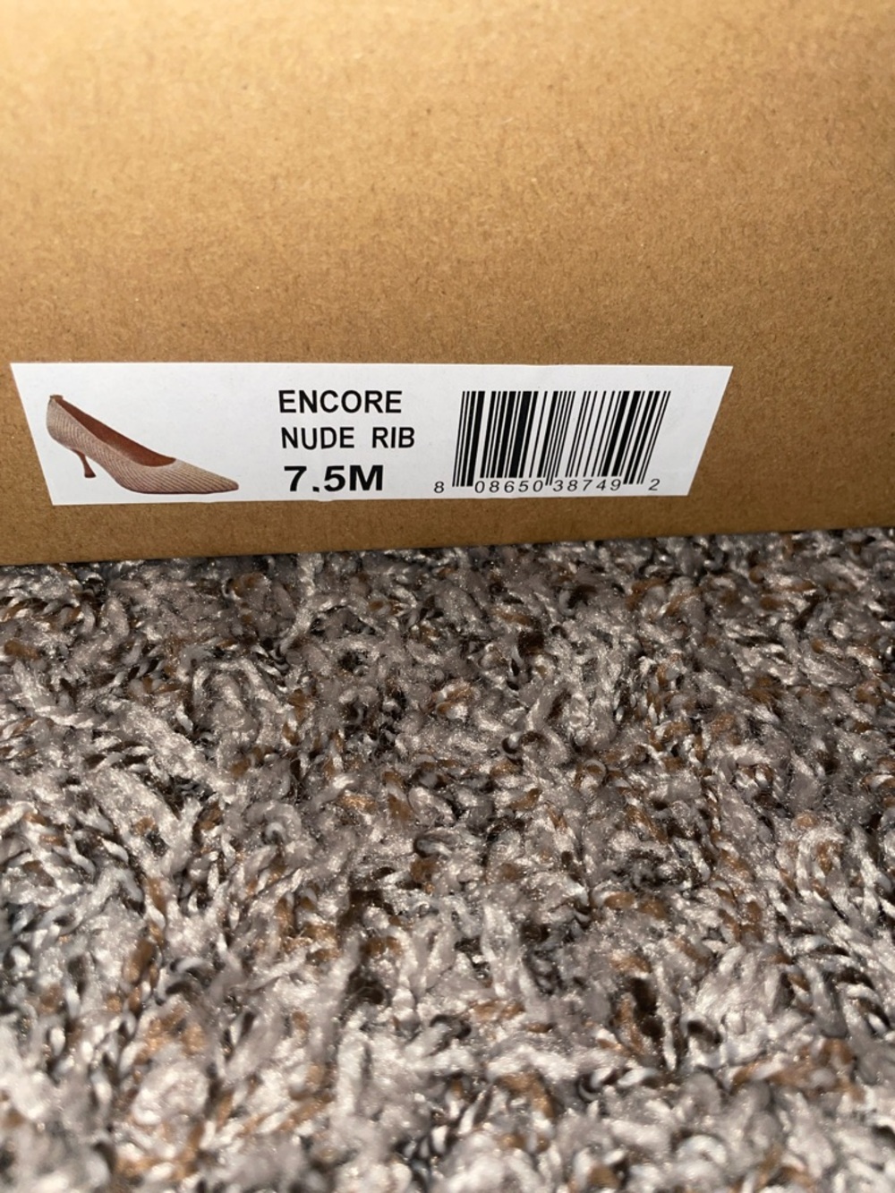 CUSHIONAIRE Women's Beige Pointed Knit Heels - Picture 6 of 6